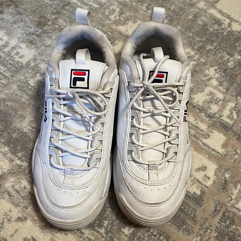Womens FILA disruptor platform shoes